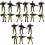 18 Pcs Model Movable 3