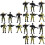 18 Pcs Model Movable 6