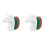 2 Pcs Unicorn Shape Makeup Brush Set For Powder Blush Foundation 2