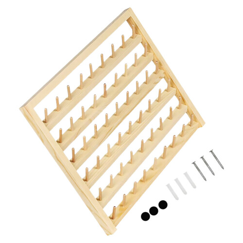 2 Sets Wood Braid Rack Thread Spool Holder For Embroidery 2