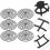 12 Pcs Plastic Reusable Riser Mat For Pots Outdoor Plant Elevator 10