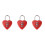 3St Veiligheid Hangsloten Met Code Hartvorm Compact Voor Bagage Multi 4