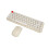 Wireless Mini Retro 68-Key Keyboard + Mouse Set Beige, 2.4G 1