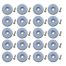 Plastic Furniture Sliders 20Pcs Reusable Screw-Circular 50mm