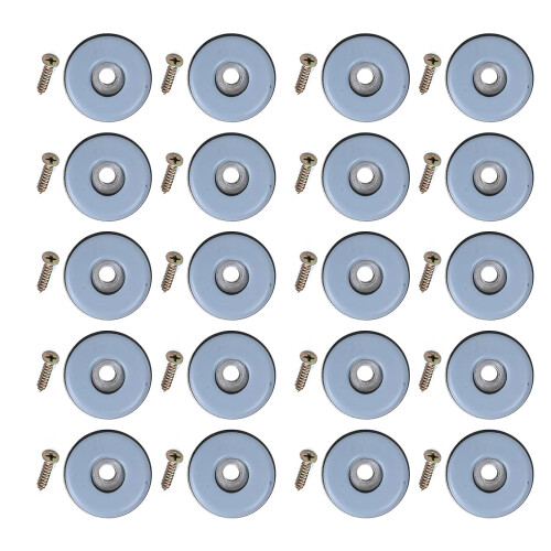 20Pieces Screw Attaching Plastic Sliders-Circular 19mm