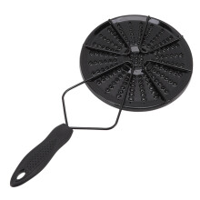 Cast Iron Heat Diffuser, Stainless Steel Cool Handle Simmer Ring for Open Hearth Furnaces, Even Heat Distribution Plate for Small Pots