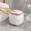 Modern Mini Trash Can with Easy Using for Coffee Tables, Press Type Lid Secure Garbage Bag Fixation for Quality Materials, 1.5L Capacity, Durable ABS 5