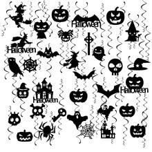 Magával ragadó halloweeni dekorációk, könnyen használható, függő fólia örvények felejthetetlen ünnepségekhez, strapabíró kartonpapír