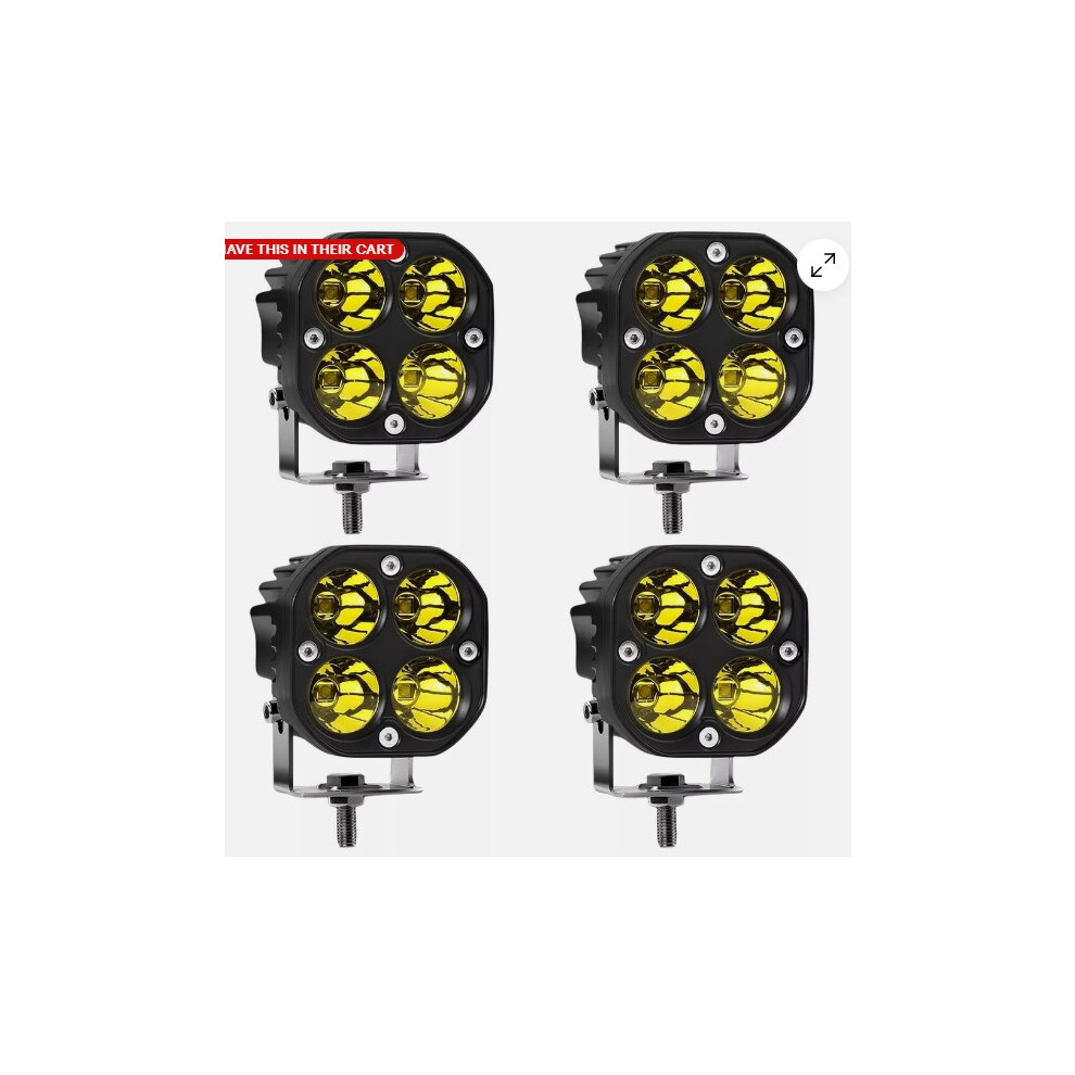 Bright 3Inch Led Cube Pods, Super Bright Work Lights Bar Spot Fog Lamps, Advanced Led Chips For Clear Vision, Long Lifespan Up To 50,000 Hours White 9448196423653