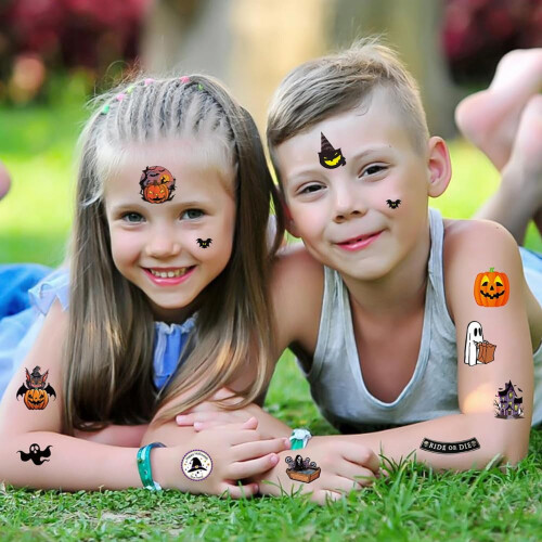 Μαγεία του Halloween, Διακοσμητικά Κομμάτια & Τατουάζ που Λάμπουν στο Σκοτάδι, 2