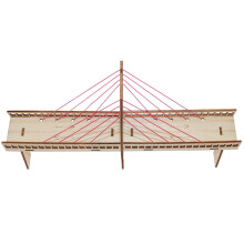 DIY-Holzbrücken-Puzzle für Kinder, Bildungsker latex, 28 x 6,4 x 16,3 cm