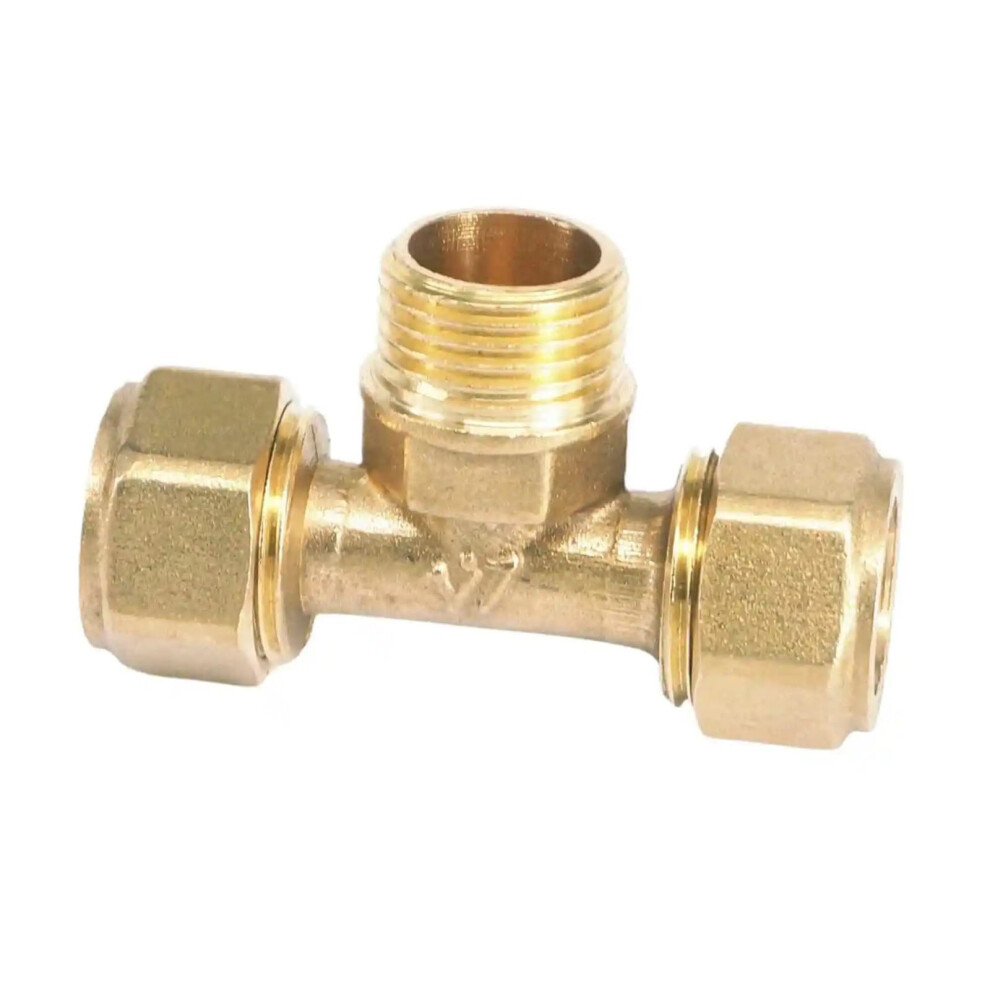 Fit Pexalpex Tube I.d X O.d 26X32mm 3/4' Bsp Male Tee Brass Fitting Compatible With Pexalpex Tubing, Brass Bsp Tee 9426802739190