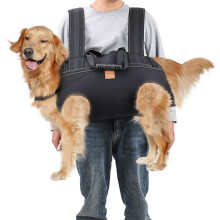 (black, XXL) Backpack Carrier for Large Dog Full Body Dog Sling with Handle Dog Lift Harnesses for Elderly Disabled Dogs