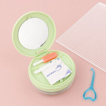 Innovativt Aligner-fodral med dubbelskiktsdesign, ortodontiskt hållarfodral för separat förvaring, livsmedelsklassad plast säkerställer hygien,