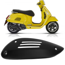 Black Exhaust Heat Guard for VESPA GTV  with Soundproof Design