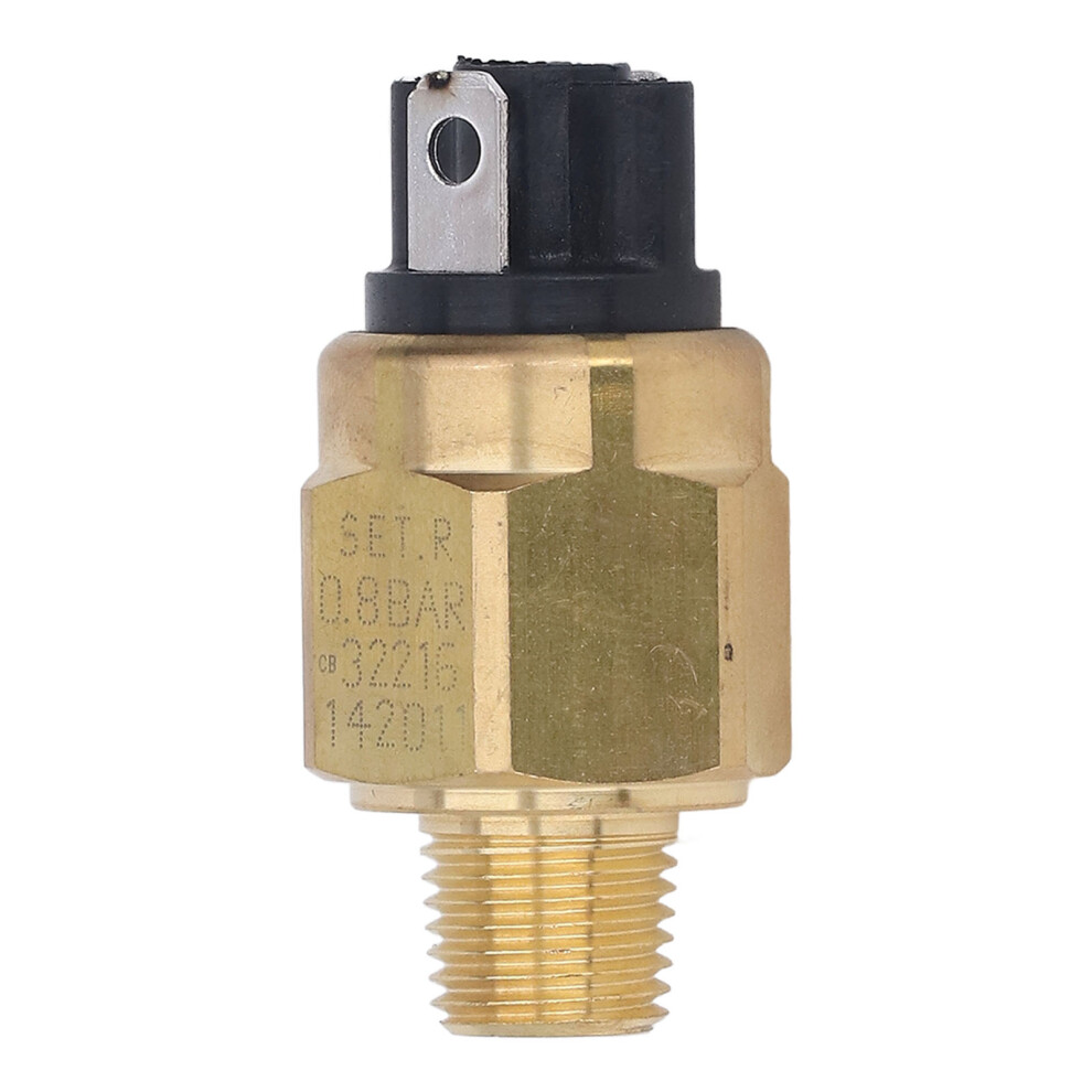Brass Excavator Pressure Sensor Switch 0.8Bar Replacement For Liugong 9431372608715