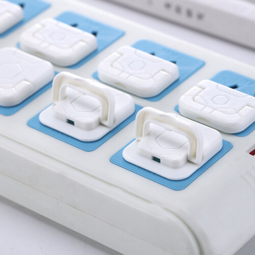 20PCS White Flame Retardant Plastic Outlet Covers Childproof Electrical Protector 2