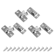 Paquet de 3 petits loquets coulissants polyvalents à 90-Argent