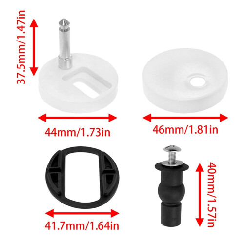 Fixations de charnières de siège de toilette, 2 pièces, 2