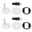 Fixations de charnières de siège de toilette, 2 pièces, 6