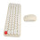 Wireless Mini Retro 68-Key Keyboard + Mouse Set Beige, 2.4G 13