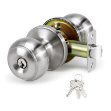 Toegangsslot Deurknop Zinklegering Rotatie Ronde-Zilver