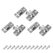 3 stuks kleine roestvrijstalen deurvergrendelingen 90-Zilver