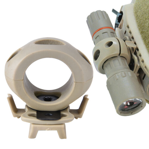 Tactical Flashlight Helmet Mount Quick Release Design Lightweight Rotating Mount For Fast MICH IBH Helmets With ARC Rail System Adjustable Angle Illum 2