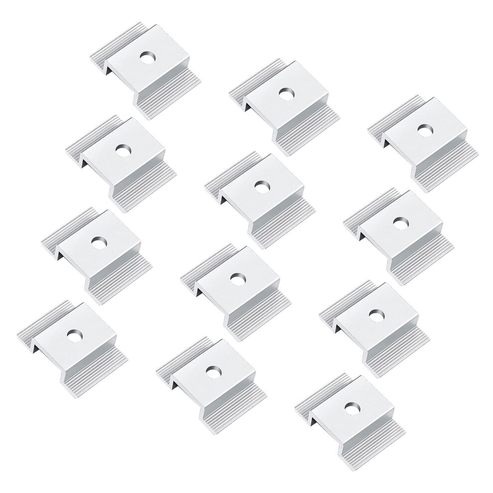 12Pcs Sturdy Aluminum Alloy Solar Panel Clamps Mounting Brackets 7732000572111