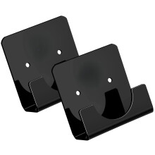 Pack of 2 Acrylic Tension Curtain Rod Brackets for-Black