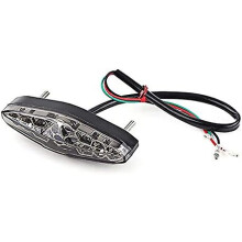 Smoked Lens Motorcycle Light Adds A Mysterious Edge To Your Ride, Universal Motorcycle Integrated Light With Aluminum License Plate Bracket