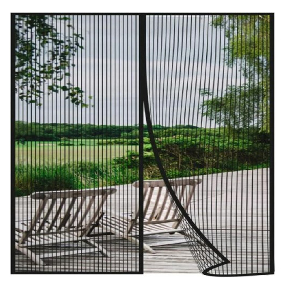 Keeps Bugs Out Magnetic Closure Screen Door, Heavy Duty Self Sealing, Portable & Windproof Design, Easy Install, Pet Friendly, Fresh Air Flow For