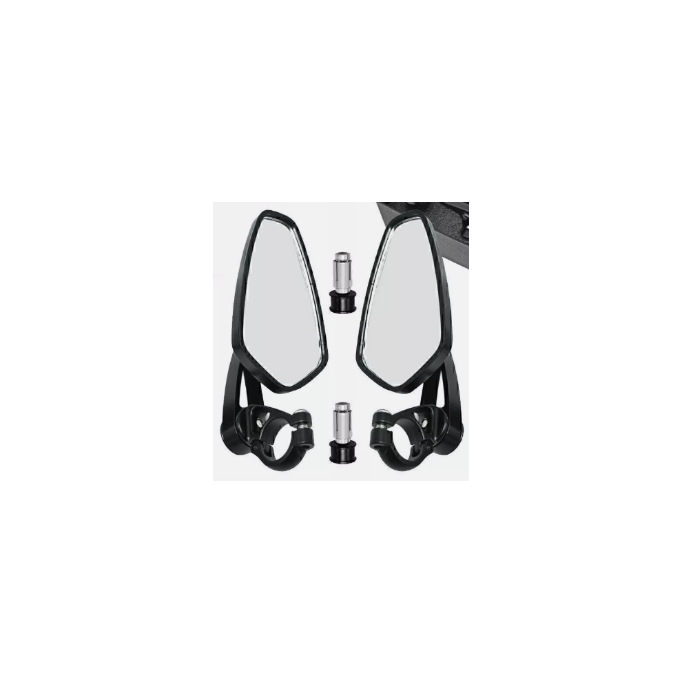 Universal Motorcycle Bar End Mirrors For All Standard Hollow 7/8" 22Mm Diameter Motorcycles, Cnc Machined Aluminum Adjustable Mirror Angle With 9405630400205
