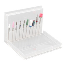 Kit de 10 pile electrice pentru unghii, burghie din carbură de oțel tungsten pentru unghii cu gel acrilic, instrumente de manichiură și