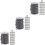 3 Sets Bead Chain Fan Tag Stainless Steel 5