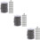 3 Sets Bead Chain Fan Tag Stainless Steel 9