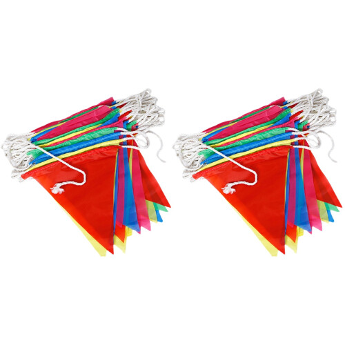 2 Strings Quarantine Warning Flag Pendant Portable Polyester 1