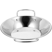 3Pcs Stainless Steel Double Handle Wok for Daily Cooking Kitchen Use