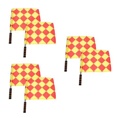 6 Pcs Football Flags Referee Flags Referee Equipments Signal Flags 2