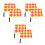 6 Pcs Football Flags Referee Flags Referee Equipments Signal Flags 6