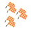 6 Pcs Football Flags Referee Flags Referee Equipments Signal Flags 7