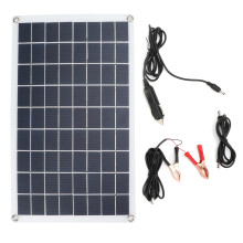 Solar Panel Battery Maintainer For Boat Rv, Monocrystalline High Efficiency 16W 18V Polycrystalline Silicon Dual Usb Output, Waterproof And No