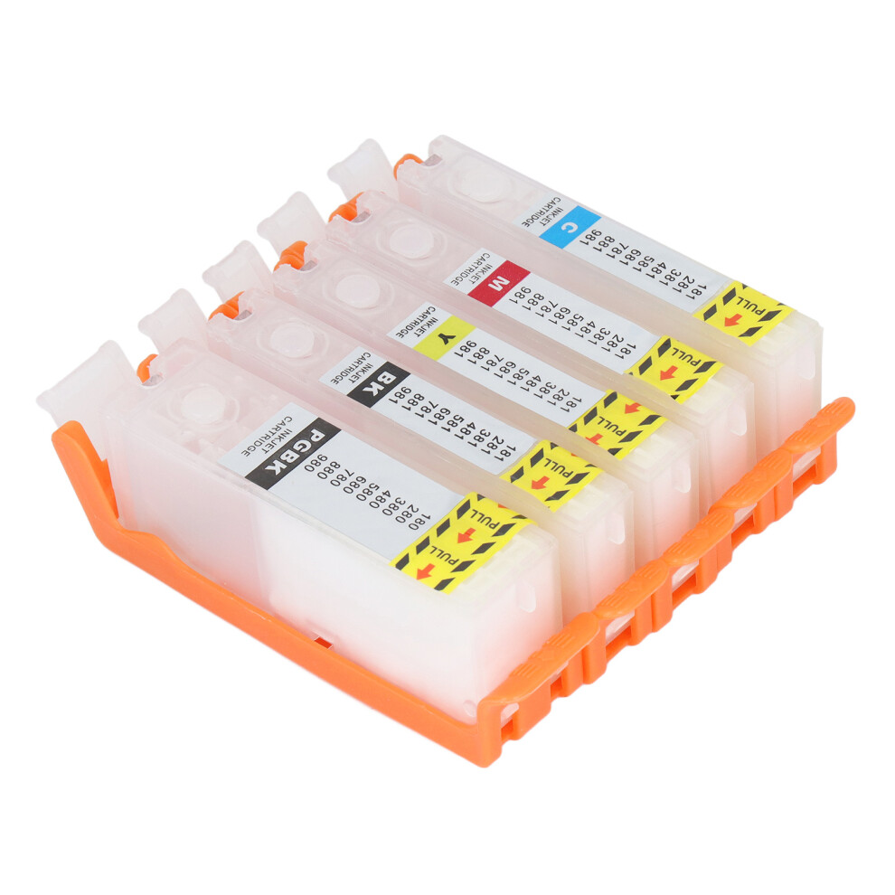 5Pcs Reusable Ink Cartridges Pgbk Bk C M Y 280 281 For Photos & Documents 6921372621287