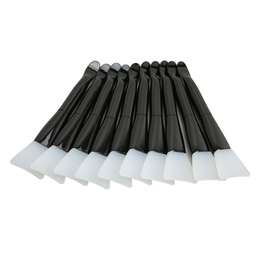 Cream Silicone Cosmetic Brush 10Pcs Double Ended Face And Applicator For Makeup