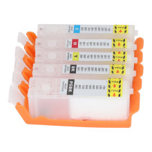 Set di 5 cartucce d'inchiostro PGBK BK C M Y con chip permanente riutilizzabile 280 281