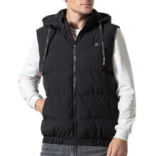 Heated Vest With Detachable Hood Insulated Lightweight Rechargeable Heating Jacket For Winter Outdoor Activities Microwave Safe Fabric