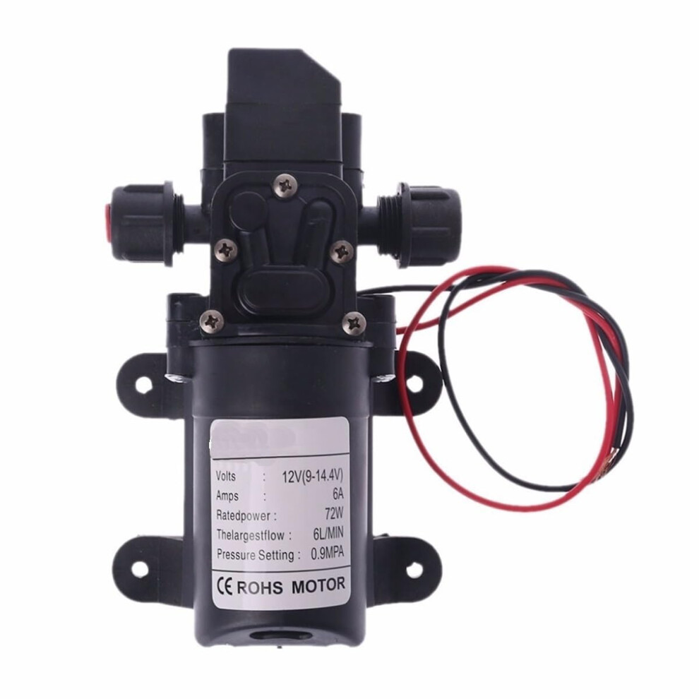 12V Pressure Water Pump 130Psi Self Priming Diaphragm 6L/Min With Auto Shut Off 9426802566864