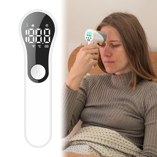 Infrared Touchless Thermometer with Dual Mode Precision for Forehead and Object, Fast 0.5s Reading 1