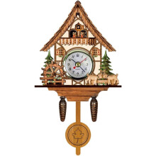 Vintage Wall Clock, Cuckoo Clock, Retro Wooden Cuckoo Birdhouse Wall Clock, Home Decor Hanging Cuckoo Clock