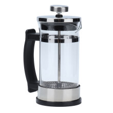 Lifetime Replacement Guarantee French Press Coffee Maker, 350ml Polished Stainless Steel French Press with Heat Resistant Borosilicate Glass